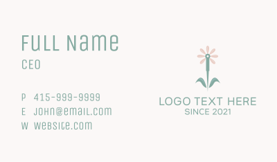 Floral Acupuncture Medicine  Business Card Image Preview