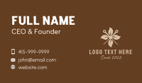 Brown Leaf Acupuncture Therapy Business Card Image Preview