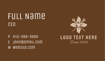 Brown Leaf Acupuncture Therapy Business Card Image Preview