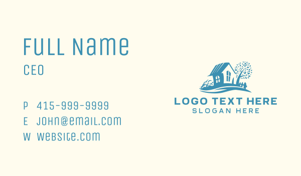 Landscaping House Realty Business Card Design Image Preview