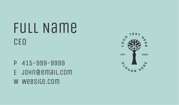 Organic Tree Lady  Business Card Design Image Preview