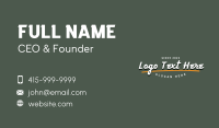 Retro Apparel Wordmark Business Card Image Preview