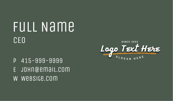 Retro Apparel Wordmark Business Card Design Image Preview