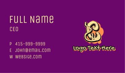 Graffiti Art Number 0 Business Card Image Preview