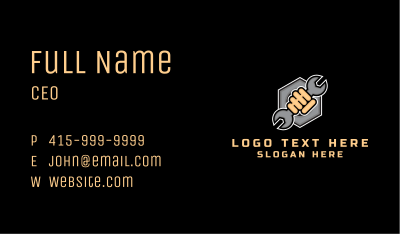 Wrench Handyman Mechanic Business Card Image Preview