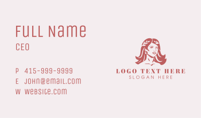 Woman Nature Headpiece  Business Card Image Preview