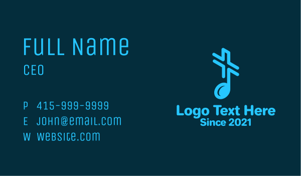 Music Note Cross Business Card Design Image Preview