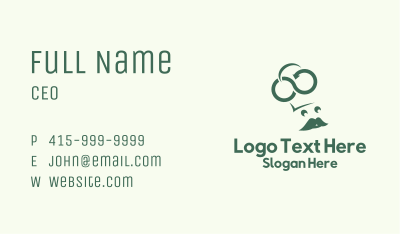 Green Recycle Chef Business Card Image Preview
