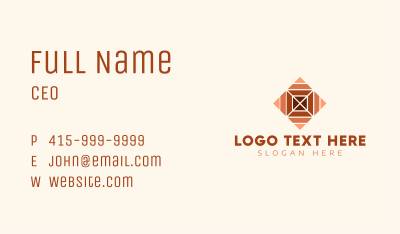 Diamond Wooden Floor Business Card Image Preview