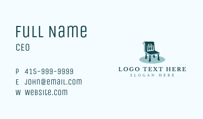 Chair Seat Upholstery Business Card Image Preview