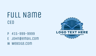 Hammer Blade Saw Business Card Image Preview