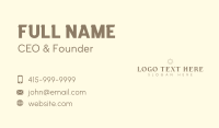 Generic Brown Wordmark Business Card Image Preview