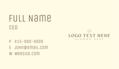 Generic Brown Wordmark Business Card Image Preview
