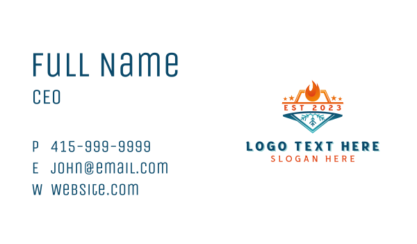 Fire Ice Hvac Conditioning Business Card Design Image Preview