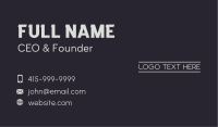 Stylish Minimalist Wordmark Business Card Image Preview