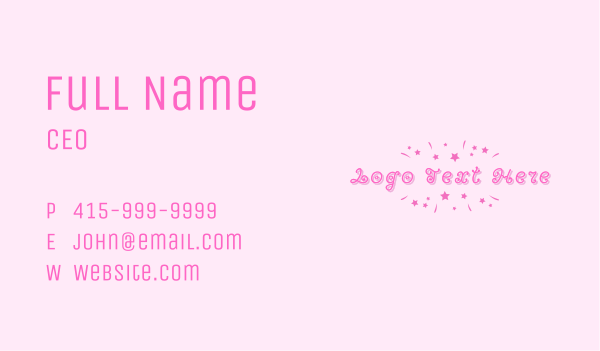 Kids Girly Daycare  Business Card Design Image Preview