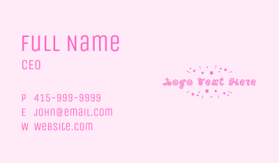 Kids Girly Daycare  Business Card Image Preview