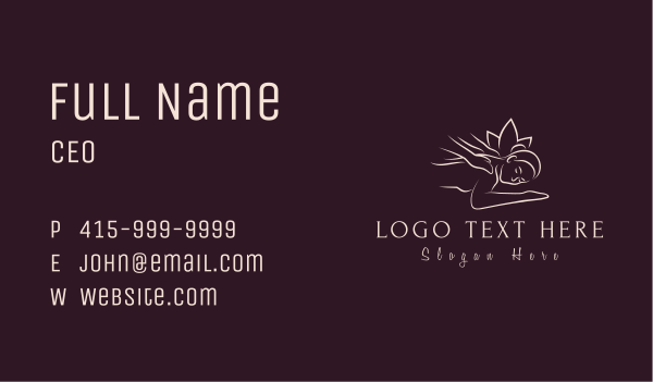 Lotus Flower Therapist Business Card Design Image Preview