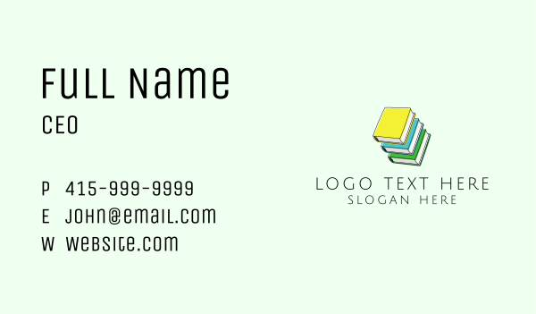 School books Business Card Design Image Preview