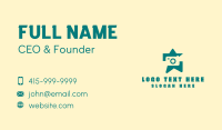 Green Camera Star  Business Card Preview