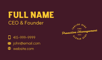 Retro Hipster Wordmark Business Card Image Preview