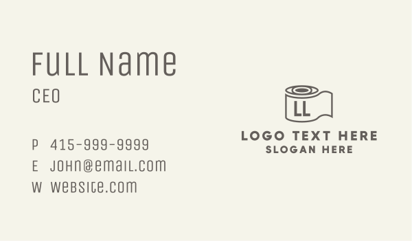 Tissue Roll Letter Business Card Design Image Preview