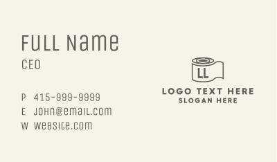Tissue Roll Letter Business Card Image Preview