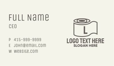 Tissue Roll Letter Business Card