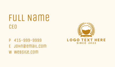 Wheat Beer Cup Badge Business Card Image Preview