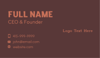 Classic Traditional Type Business Card Image Preview