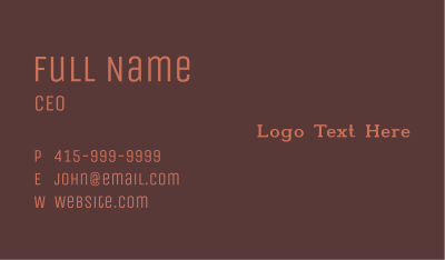 Classic Traditional Type Business Card Image Preview