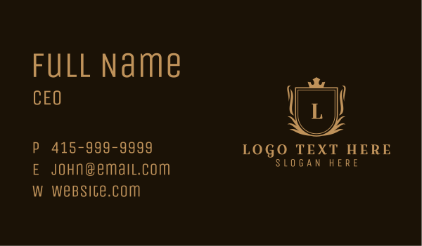 Crown Shield Law Firm Business Card Design Image Preview