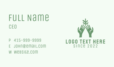 Plant Hand Gardening Business Card Image Preview