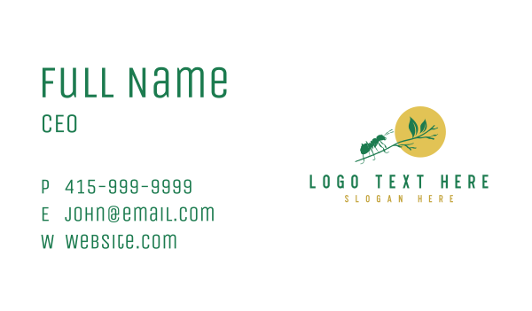 Nature Leaf Ant Business Card Design Image Preview