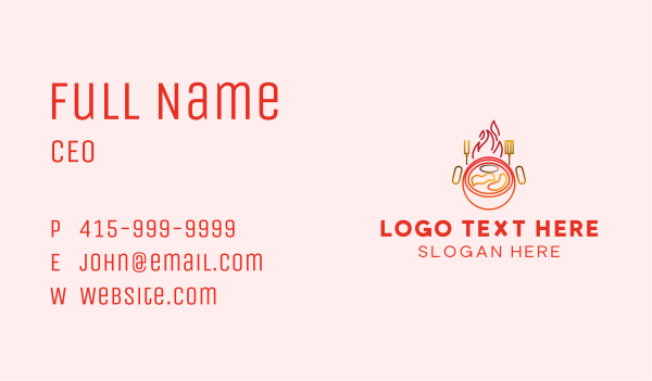 Red Grill Barbecue Business Card Design Image Preview