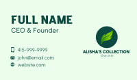 Green Organic Leaf Business Card Image Preview