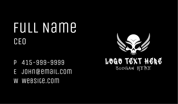 Halloween Skull Gaming Business Card Design Image Preview
