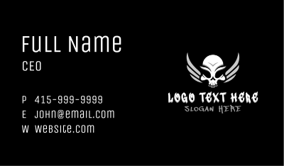 Halloween Skull Gaming Business Card Image Preview