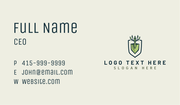 Shovel Garden Landscaping Business Card Design Image Preview