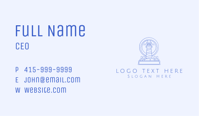 Coastal Lighthouse Tower Business Card Image Preview