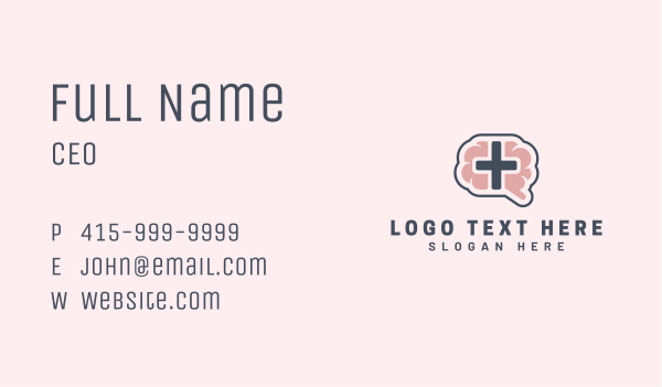 Brain Mental Health Support Business Card Design Image Preview