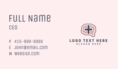 Brain Mental Health Support Business Card Image Preview