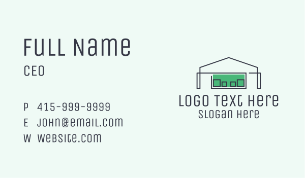 Factory Warehouse Building Business Card Design Image Preview