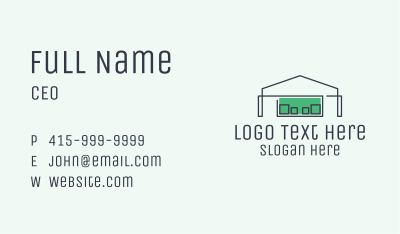 Factory Warehouse Building Business Card Image Preview