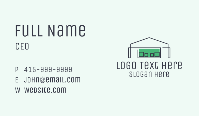 Factory Warehouse Building Business Card