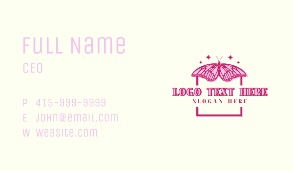 Butterfly Sparkle Boutique Business Card Design Image Preview