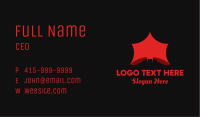 Red Hanging Bat Business Card Image Preview