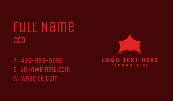 Red Hanging Bat Business Card Design Image Preview