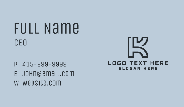 Architecture Design Letter K Business Card Design Image Preview