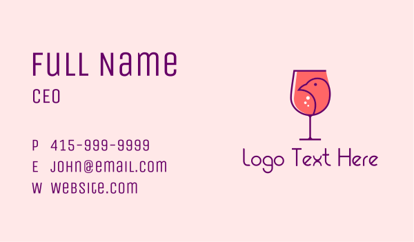 Bird Wine Tasting  Business Card Design Image Preview